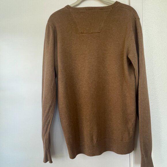 Tom Tailor Crew Neck Cotton Pullover Sweater in Camel Brown, Medium, ‎ 012819 - Picture 2 of 8
